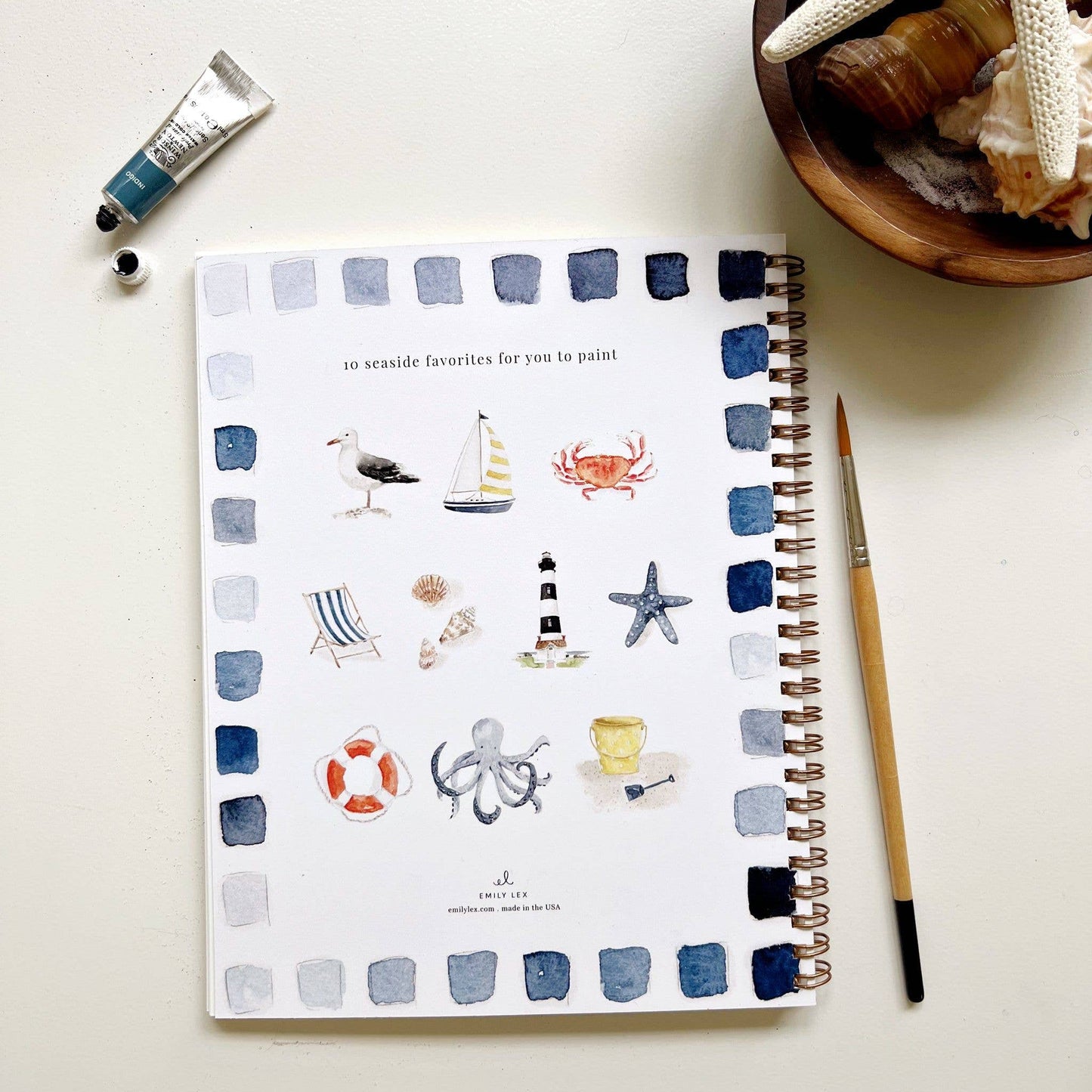 seaside watercolor workbook