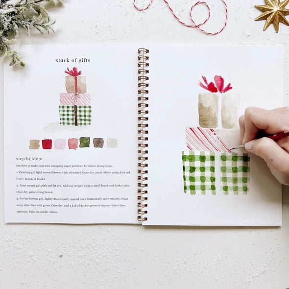 watercolor workbook christmas