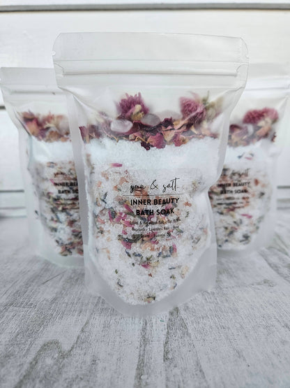 Inner Beauty Bath Soak - Bath Salt - with Rose Quartz