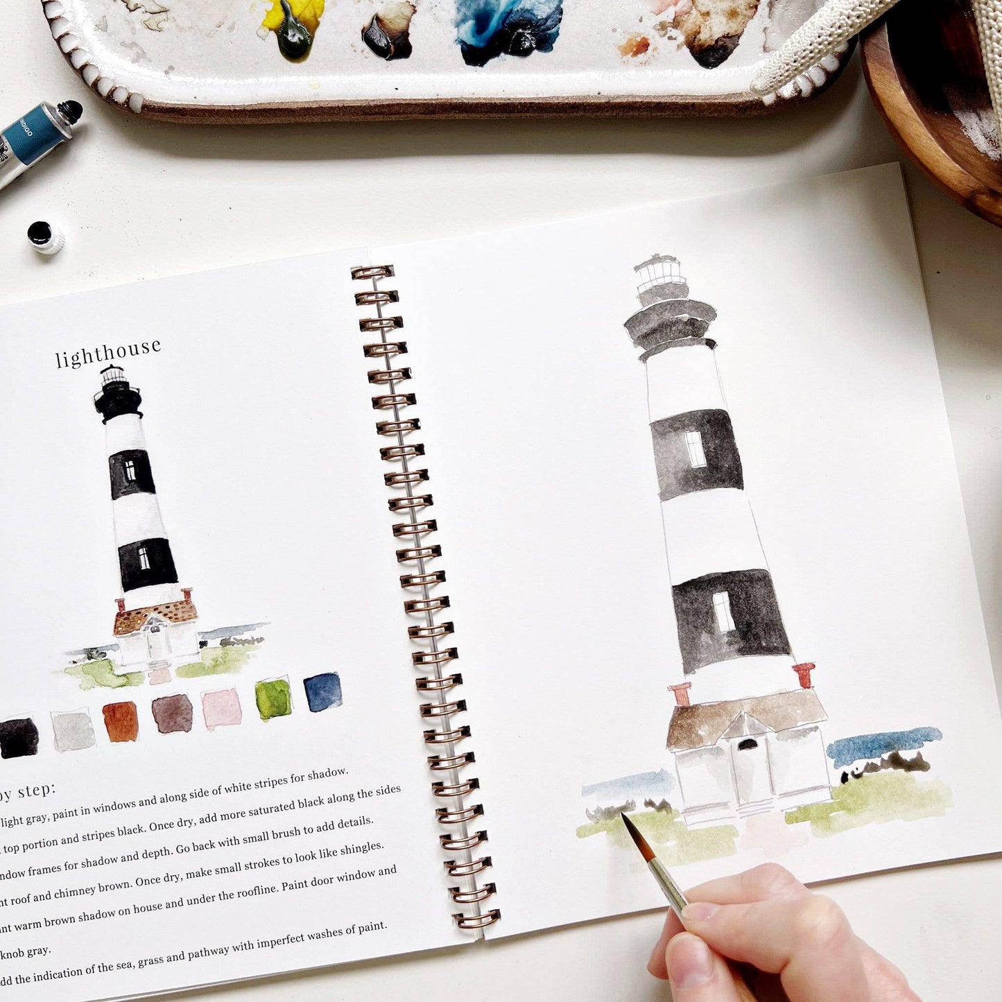 seaside watercolor workbook