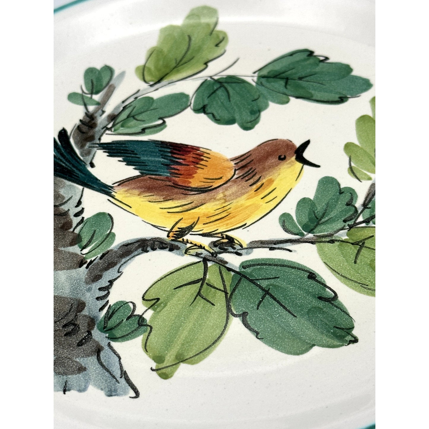 Italian Hand Painted Bird Plate /Or Wall Plate #1872