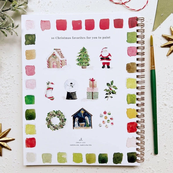 watercolor workbook christmas