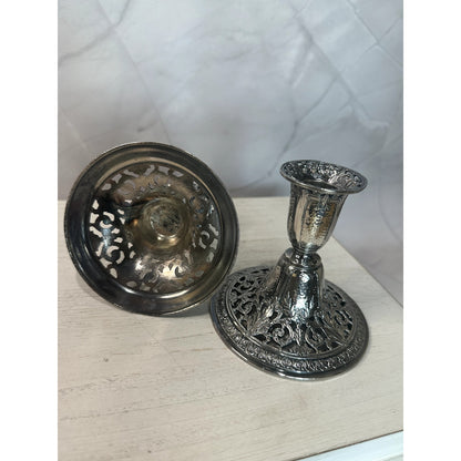 Forbes Silver Co. 1930's Pair of Candle Holders Patent>N 72882