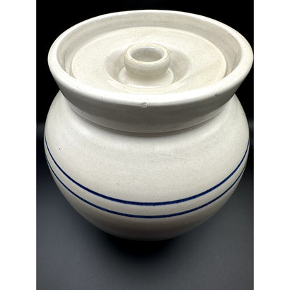 Marshall Pottery Crock w/lid 9" Marshall,Texas