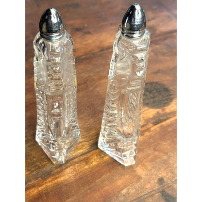 Leaded Glass Salt and Pepper Shaker Set made in Germany