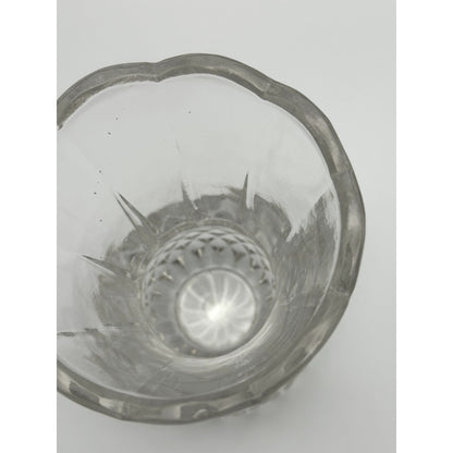 Lead Crystal Vase diamond pattern with scalloped edge