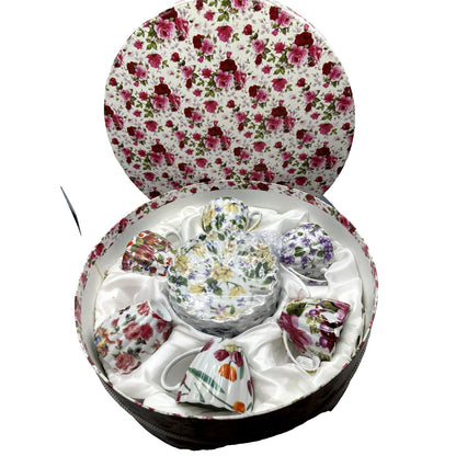 Demitasse cups and saucers set of 6 each in Gift Box