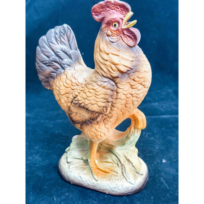 Norleans Vintage Ceramic Rooster and Hen Figurine Set