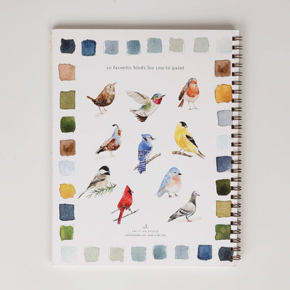 birds watercolor workbook