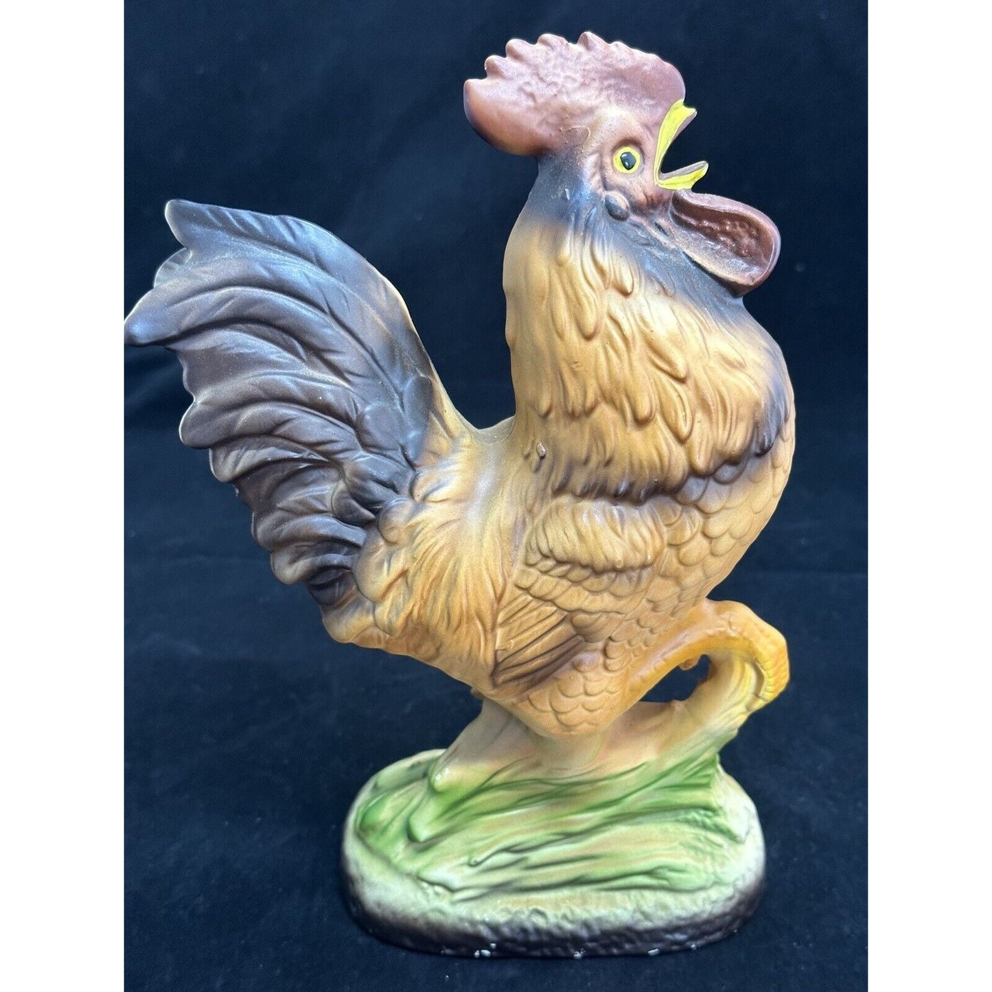 Norleans Vintage Ceramic Rooster and Hen Figurine Set