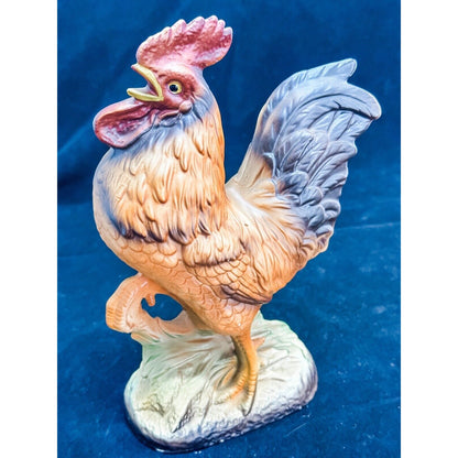 Norleans Vintage Ceramic Rooster and Hen Figurine Set