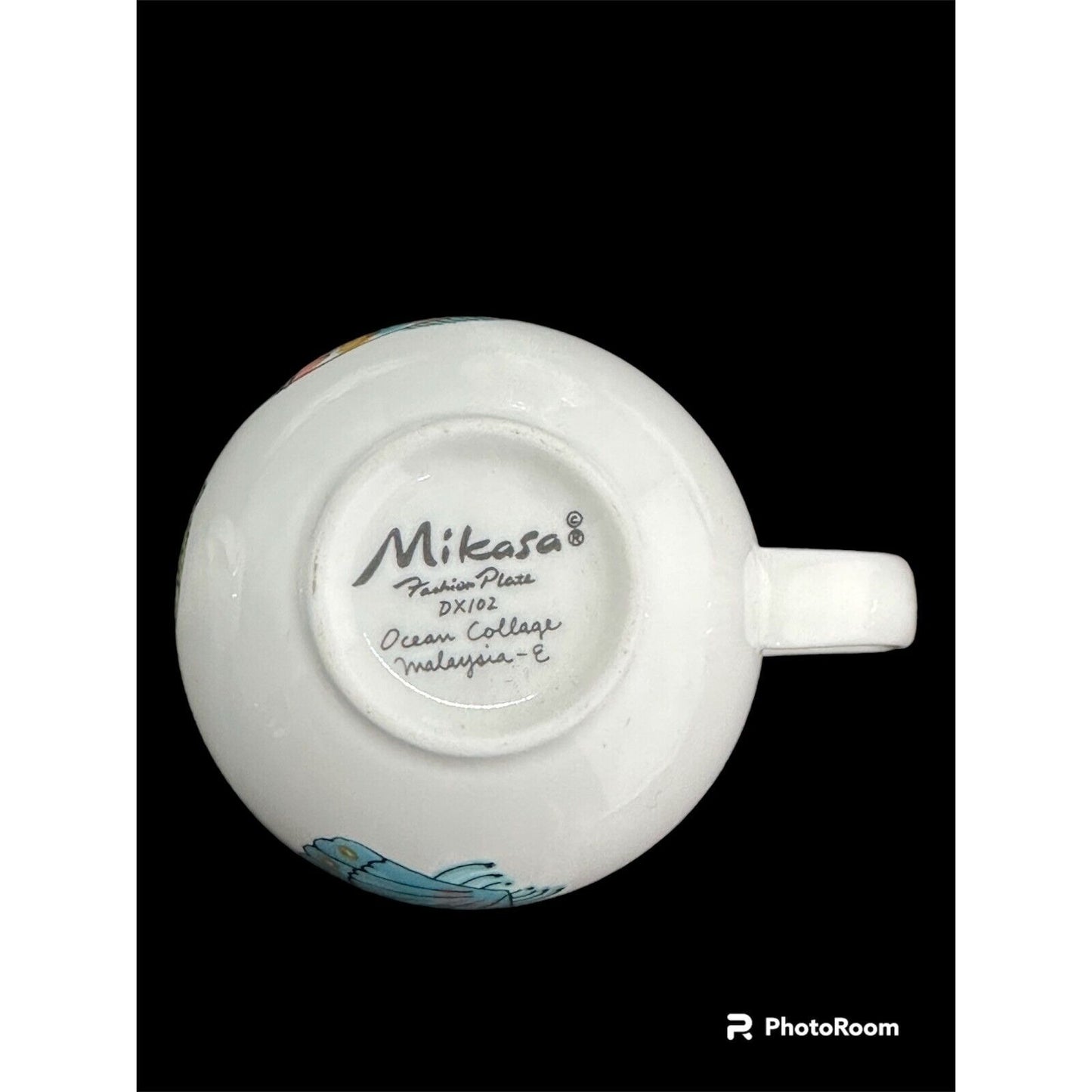 Mikasa Fashion Plaza Ocean Collage DX102 (Set Of 4) Tea Cups And Saucers