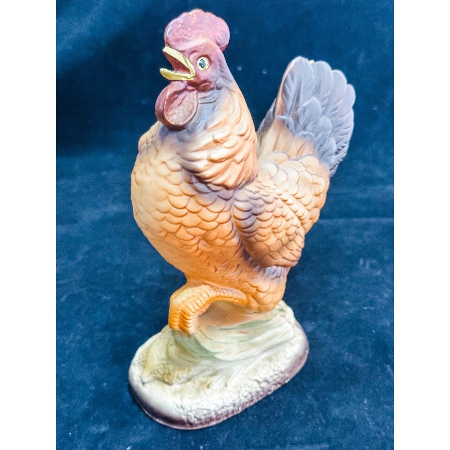 Norleans Vintage Ceramic Rooster and Hen Figurine Set