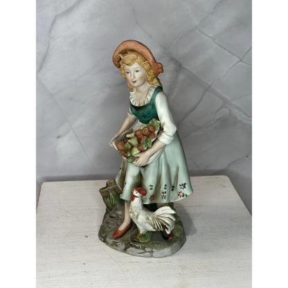 Homco Home Interiors #8881 Harvest Boy & Girl Figurines