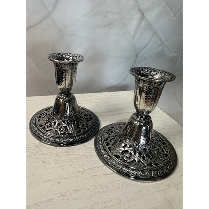 Forbes Silver Co. 1930's Pair of Candle Holders Patent>N 72882