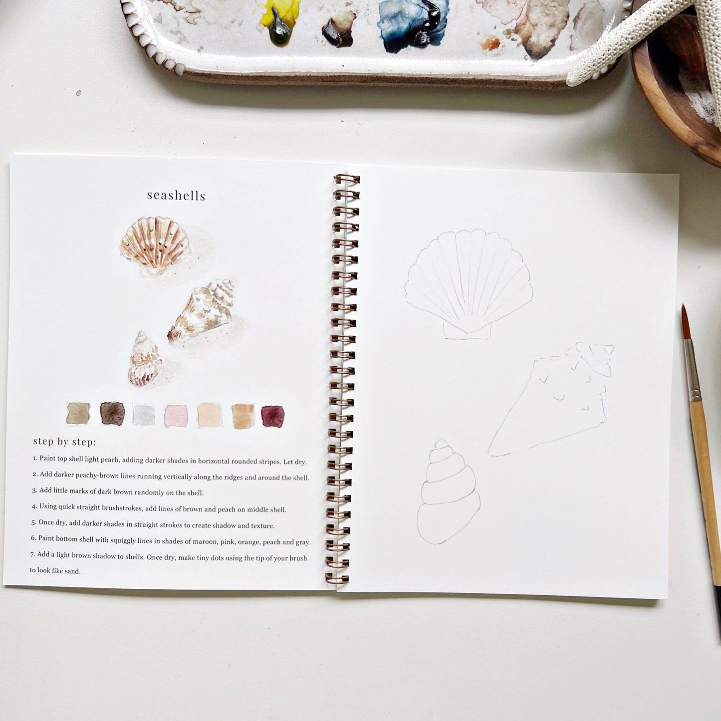 seaside watercolor workbook